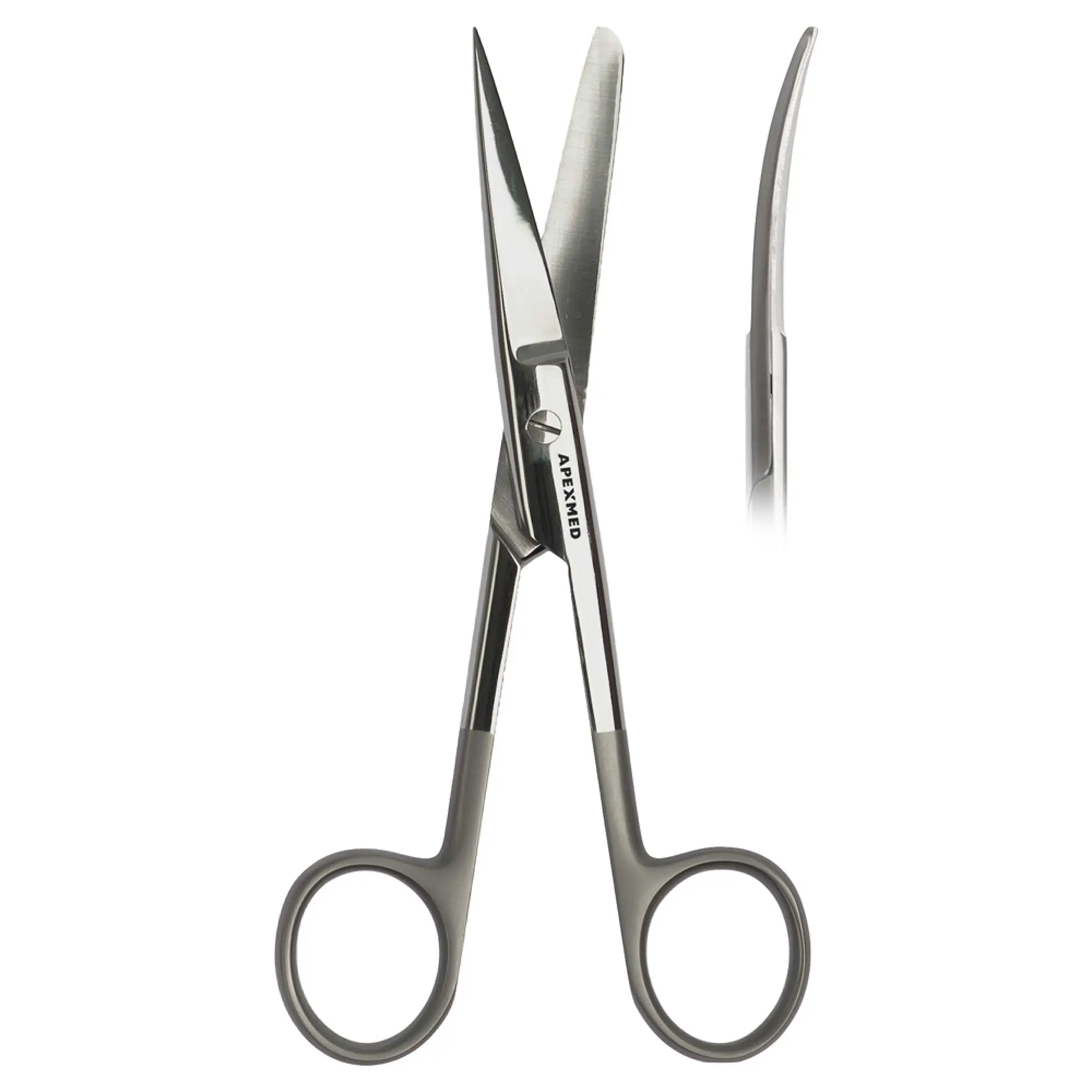 Ножницы хирургические Apexmed Super Cut, 145 мм, с одним острым концом, изогнутые
