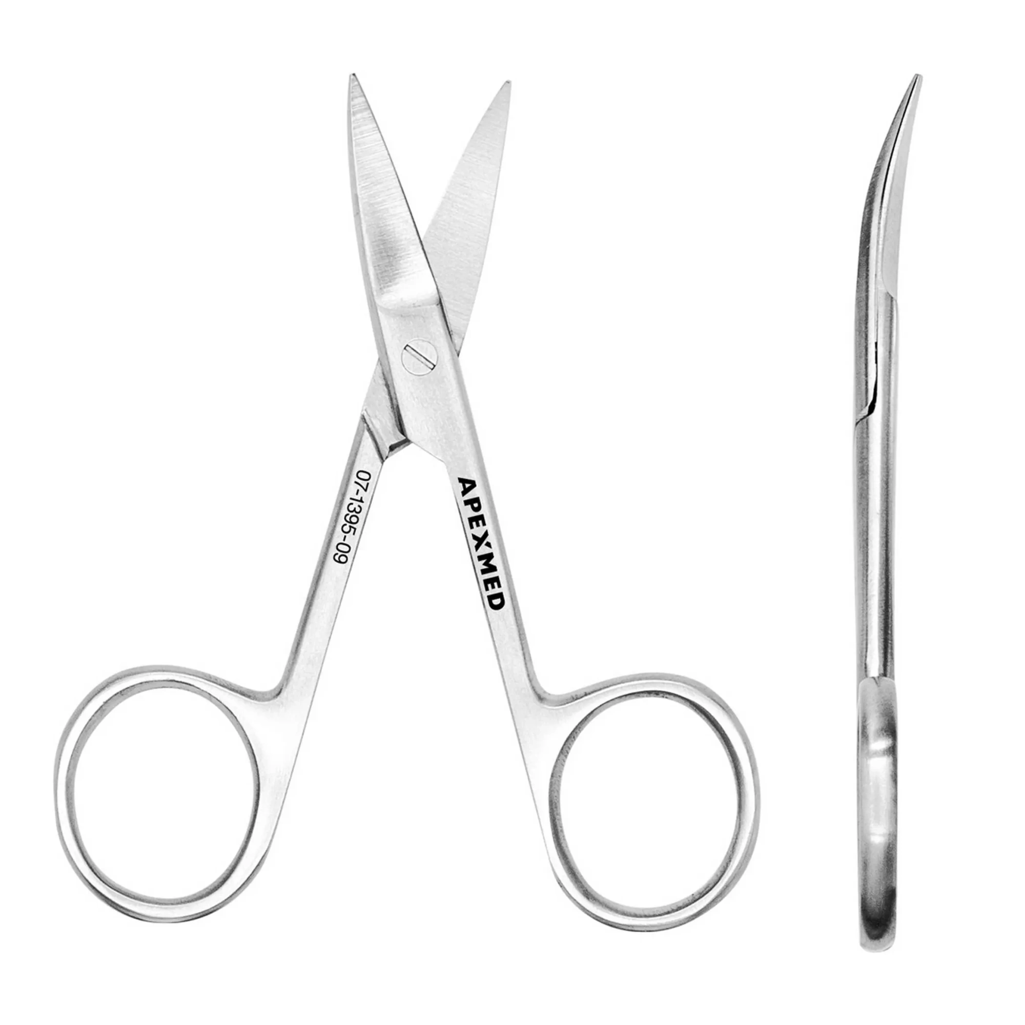 Ножницы для ногтей Apexmed изогнутые, остроконечные, 9 см, маникюрные