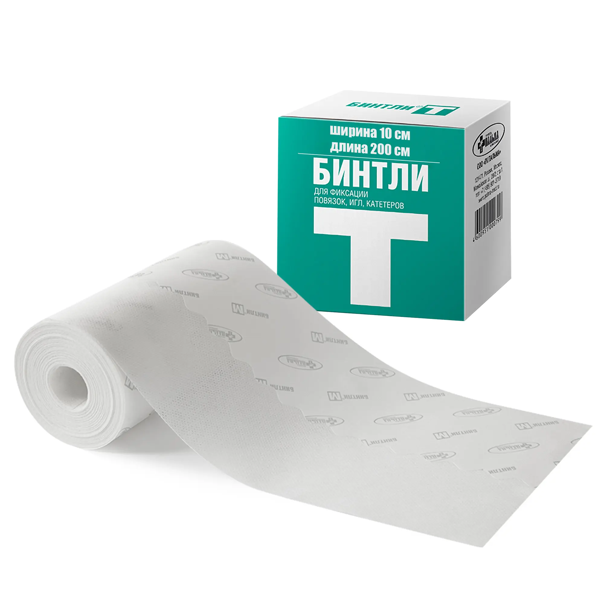 Бинт медицинский Пальма Бинтли-Т, 10 см х 2 м, липкий, белый