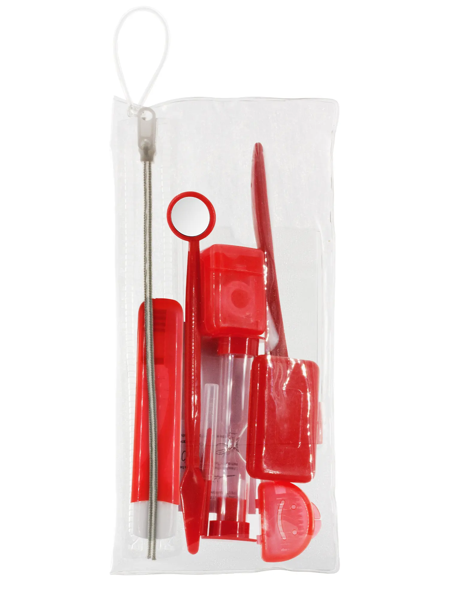 Ортодонтический набор Apexmed для брекетов, дорожный, гигиенический 8 в 1, красный