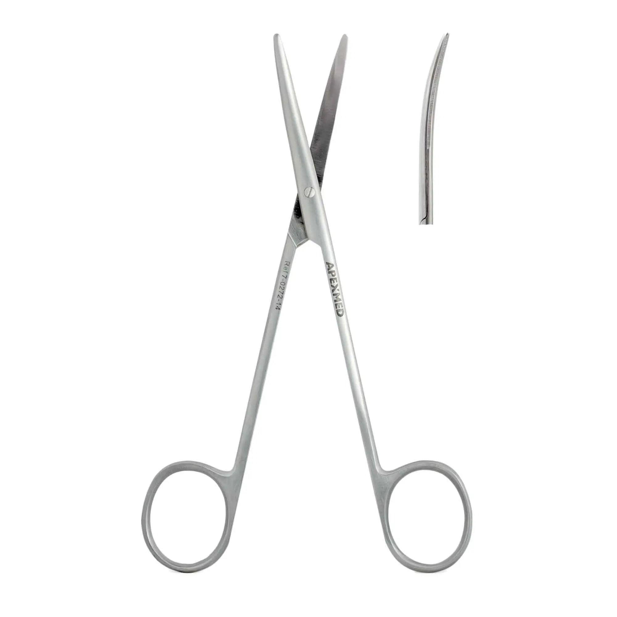 Ножницы хирургические Metzenbaum-Fine остроконечные, изогнутые, 145 мм, Apexmed