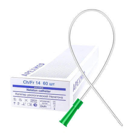 Катетер Нелатона мужской 14 Сh/Fr, урологический, 60 шт