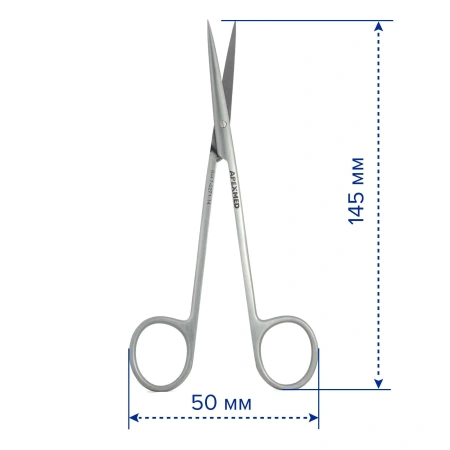 Ножницы хирургические Metzenbaum-Fine остроконечные, прямые, 145 мм, Apexmed