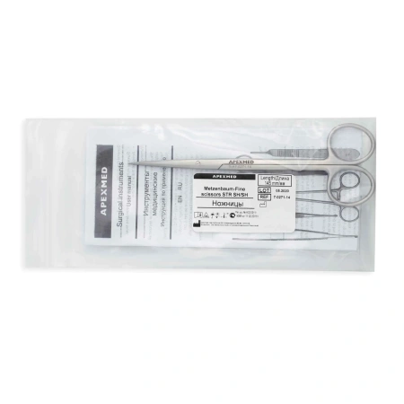 Ножницы хирургические Metzenbaum-Fine остроконечные, прямые, 145 мм, Apexmed