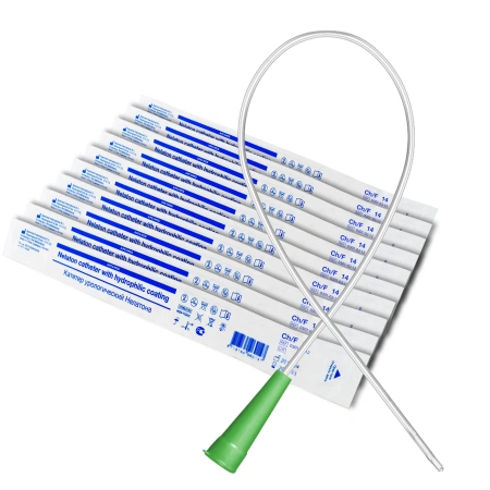 Катетер Нелатона урологический Apexmed мужской, Сh/Fr 14, 10 шт, лубрицированный, уретральный