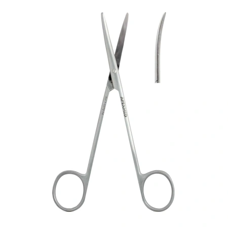 Ножницы хирургические Metzenbaum-Fine остроконечные, изогнутые, 145 мм, Apexmed
