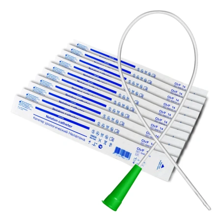 Катетер Нелатона мужской 14 Сh/Fr, урологический, 10 шт