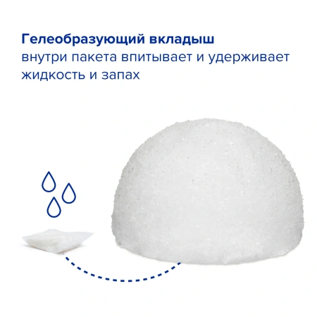 Гигиенический пакет для рвотных масс BluBag с гелеобразующим веществом, 1500 мл, 50 шт, Apexmed