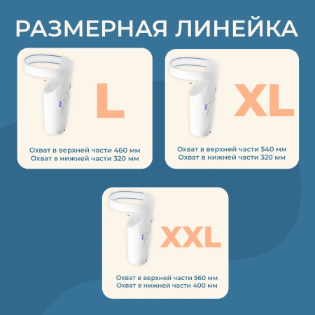 Бандаж для мочеприемника ножного, L, с креплением на талии