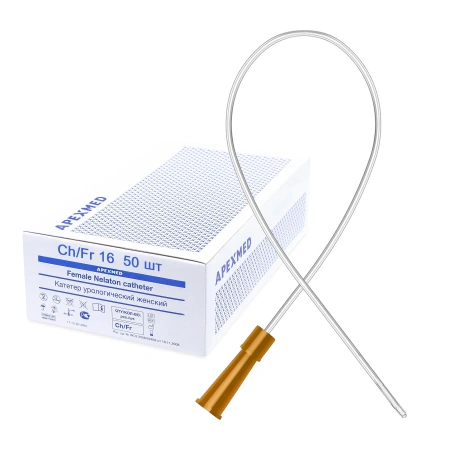Катетер Нелатона женский, 16 Сh/Fr урологический 50 шт