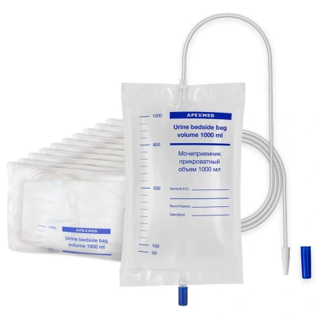 Мочеприемник прикроватный 1000 мл, 10 шт