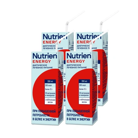 Энтеральное питание Nutrien Energy (Нутриэн Энергия) с нейтральным вкусом, 200 мл, 4 шт