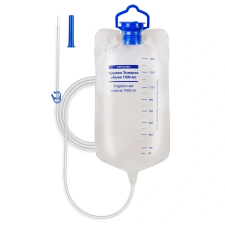 Кружка Эсмарха Apexmed 1500 мл, одноразовая, стерильная, спринцовка
