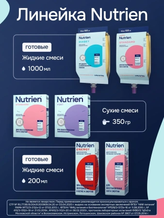 Энтеральное питание Nutrien Pulmo (Нутриэн Пульмо) с нейтральным вкусом, 200 мл, 4 шт
