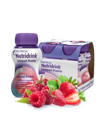 Энтеральное питание Нутридринк Компакт Протеин с охлаждающим фруктово-ягодным вкусом 125 мл, 4 шт