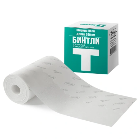 Бинт медицинский Пальма Бинтли-Т, 10 см х 2 м, липкий, белый