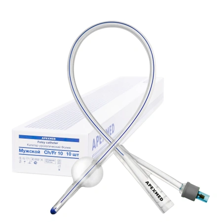 Катетер Фолея 10 Ch/Fr детский, силиконовый, 10 шт
