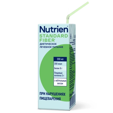 Энтеральное питание Nutrien Standard Fiber (Нутриэн Стандарт c пищевыми волокнами) с нейтральным вкусом, 200 мл